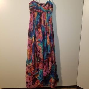 Laundry by Shelli Segal Strapless Tie Dye Dress